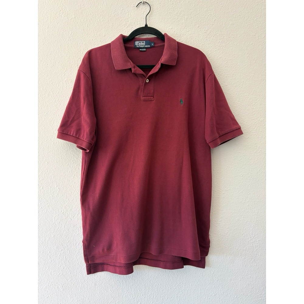 Polo Ralph Lauren Short Sleeve Polo Shirt Men's Cotton XL Red, Green Pony Logo